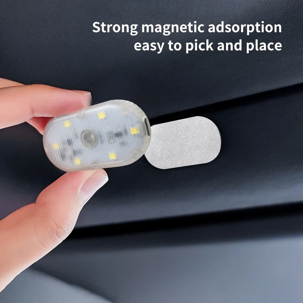 Car Interior LED Night Lighting Under Cabinet Light Touch Sensor Reading Lamp LED Book Lights USB Rechargeable Car Door Light