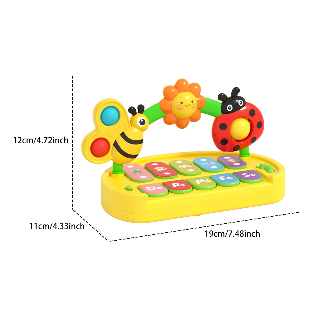 Baby Colorful Insect Musical Instrument - Baby Early Education Smart Electronic Piano Toy for Boys and Girls