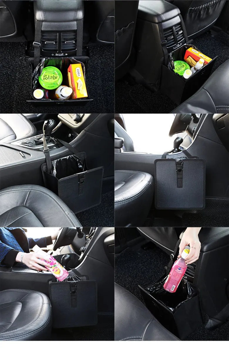 Waterproof Car Trash Can Bin Auto Car Accessories Organizer Garbage Dump For Trash Can Cars Storage Pockets Portable