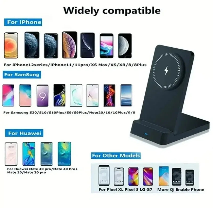 Magnetic Fast Charging Station 30W Wireless Charger Desktop Fold Smart Phone Holder Charge For Magsafe iPhone 16 15 14 13 12 Pro