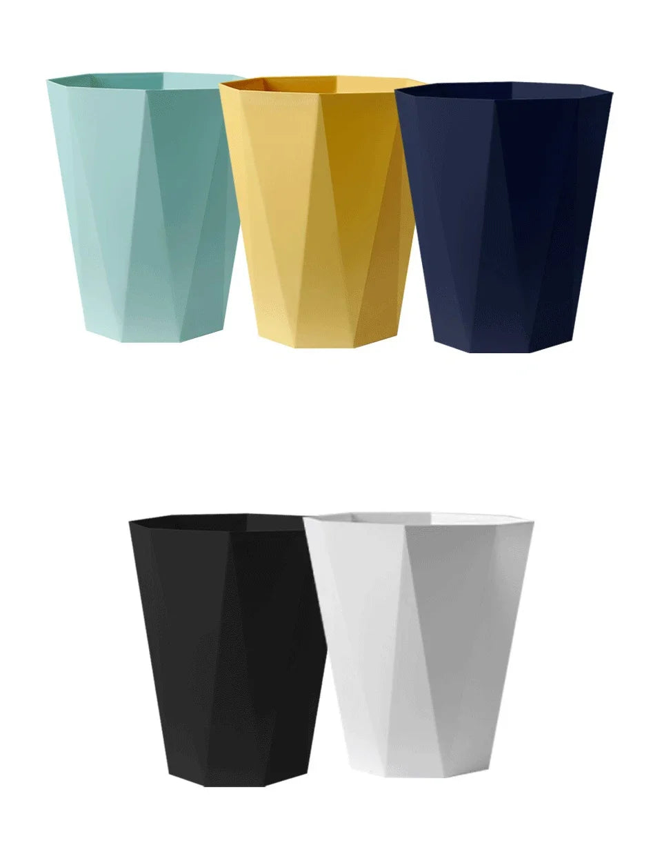 Household Trash Can Open Trash Basket Large-capacity Plastic Basket Toilet Paper Basket for Bathroom Bedroom Kitchen Office