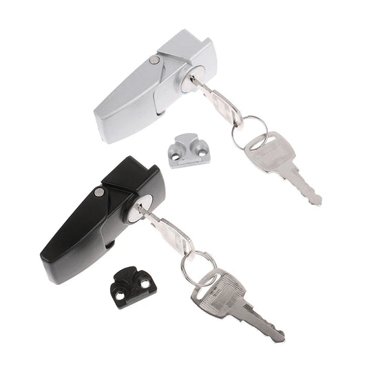 Cabinet Black Coated Metal Hasp Latch DK604 Security Toggle Lock With Two Keys