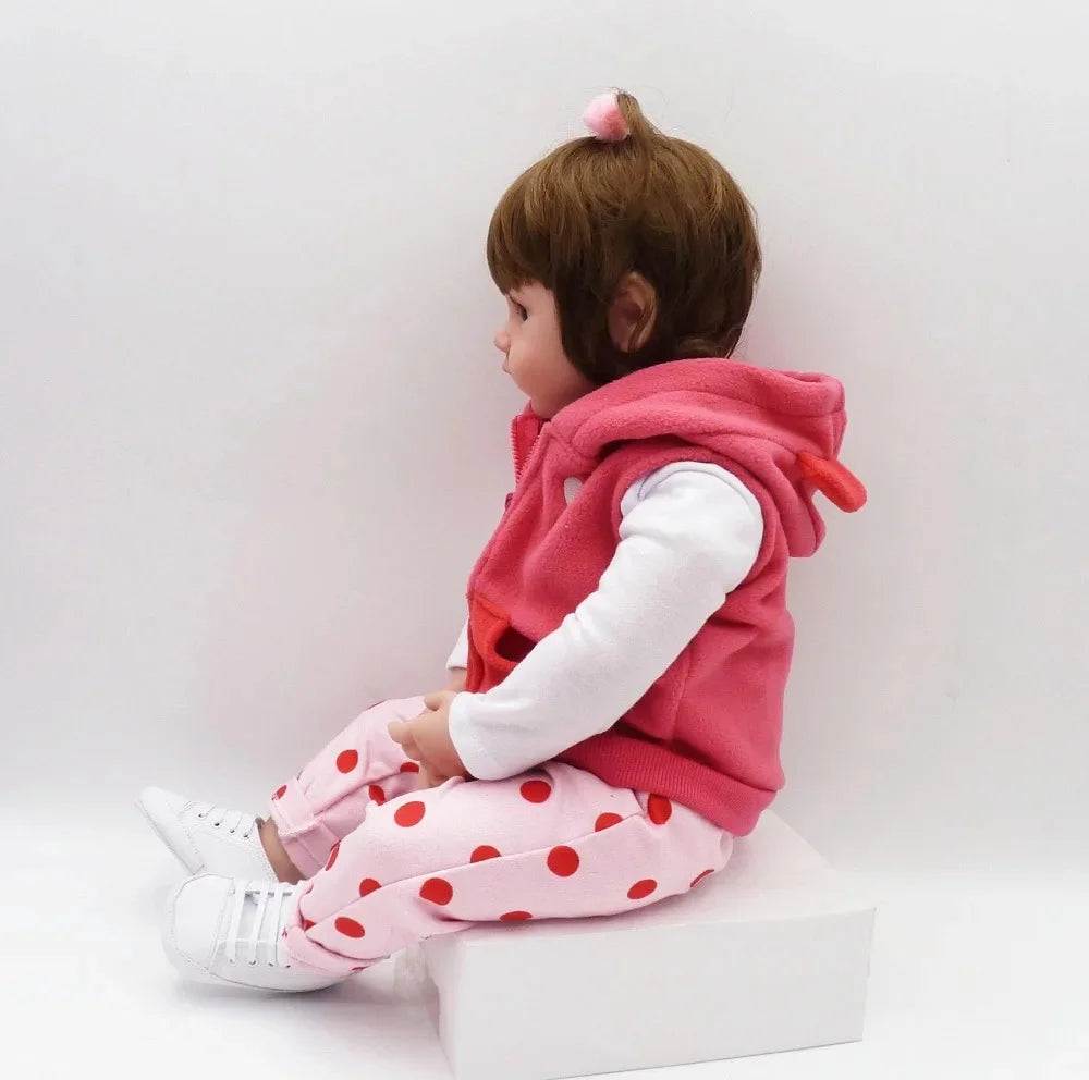 bebe doll reborn toddler 47cm soft silicone reborn baby dolls soft body lifelike menina Christmas surprice girl gifts doll