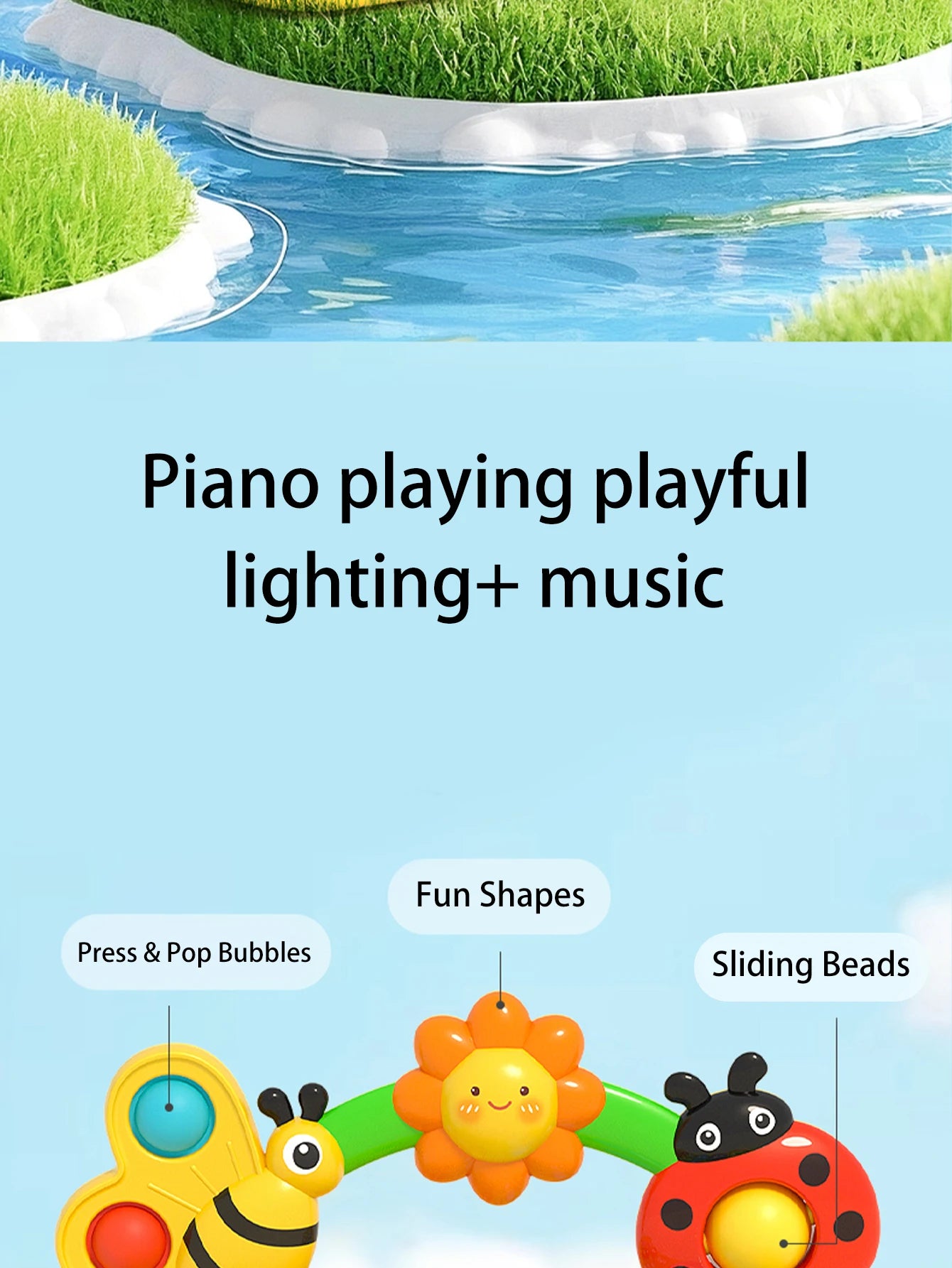 Baby Colorful Insect Musical Instrument - Baby Early Education Smart Electronic Piano Toy for Boys and Girls