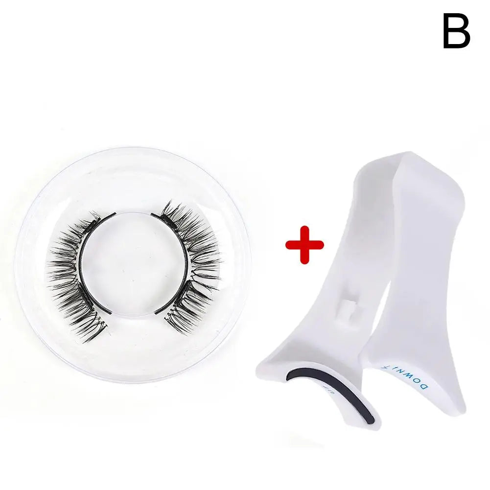 3D Magnetic Eyelashes Handmade Natural Magnetic False Eyelashes Reusable Magnetic Eyelashes Tweezers Set