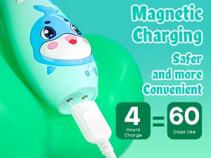Seago Kids Electric Toothbrush Sonic Child Dolphin Colorful Observing LED 2 mins Smart Timer IPX7  Waterproof Teeth Cleaning