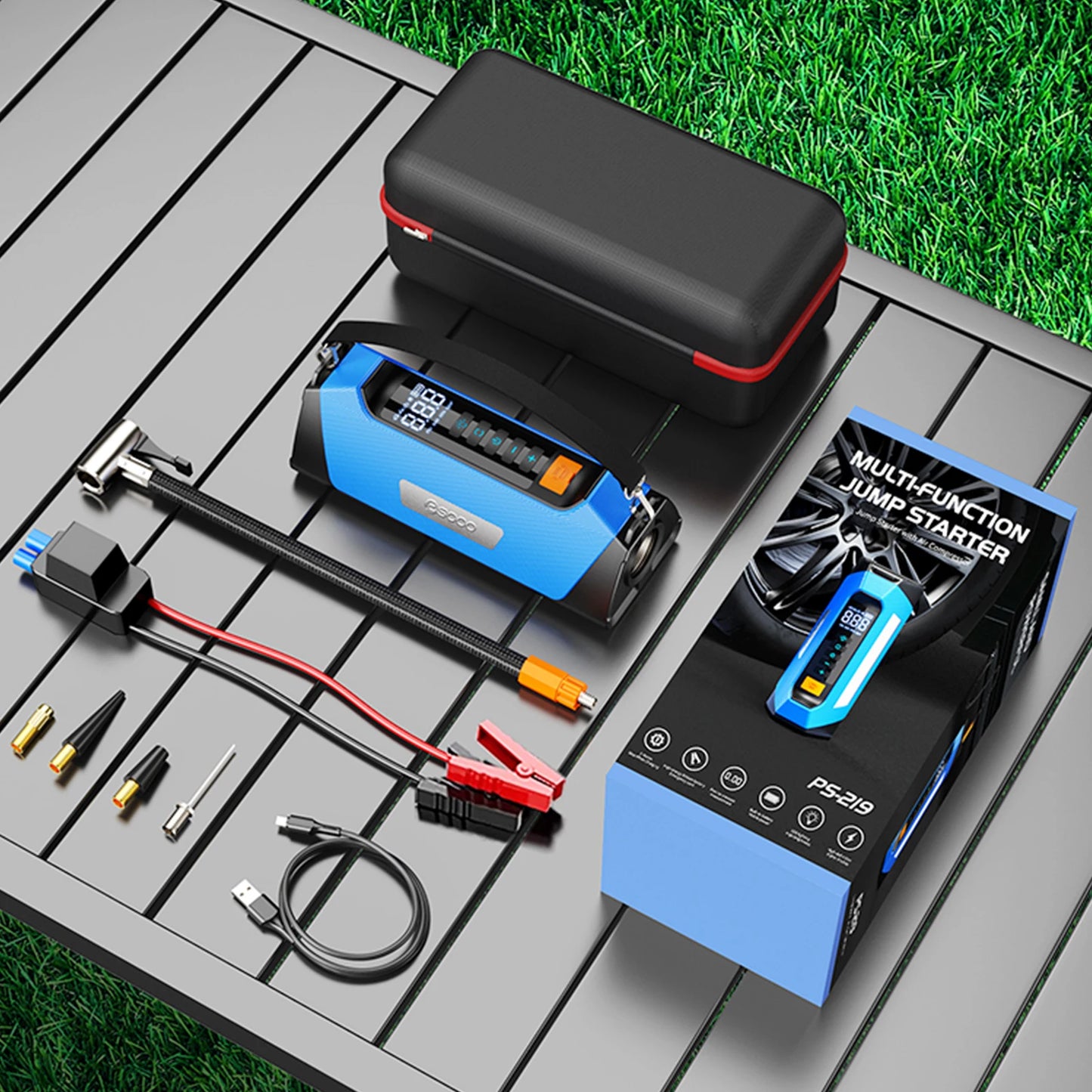 PSOOO 6000A Car Jump Starter 12V Car Battery Starter 100000mAh Portable Power Bank Booster Auto Starting Device Emergency Start