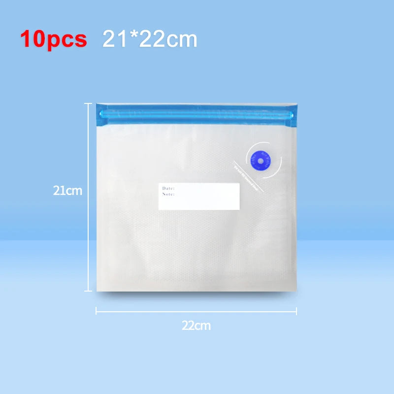 Vacuum Packaging Bags for Food Vacuum Bags BPA-Free Food Vacuum Sealing Bag Reusable Food Storage Zipper Sealer Bags 10pcs 30pcs