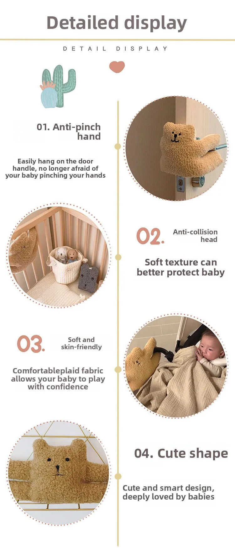 Stretchable Door Stopper Gift - Pinch Guard Protector Prevents Slamming, Holiday Present for Christmas/Halloween/Thanksgiving