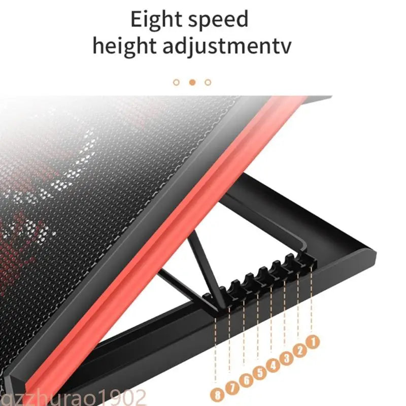 97QB X100 Laptop Cooler Stand with Cooling Fans 2 USB and Multiple Angles Heights Notebook Holder for Office, Library or Cafe