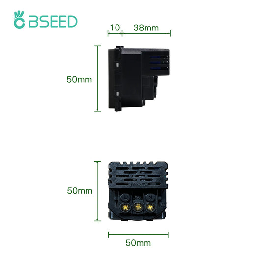 BSEED Zigbee Smart Socket Part Power Monitor Outlet With USB Type-C DIY Parts 20W Fast Charge Tuya Smart Life Alexa App Control