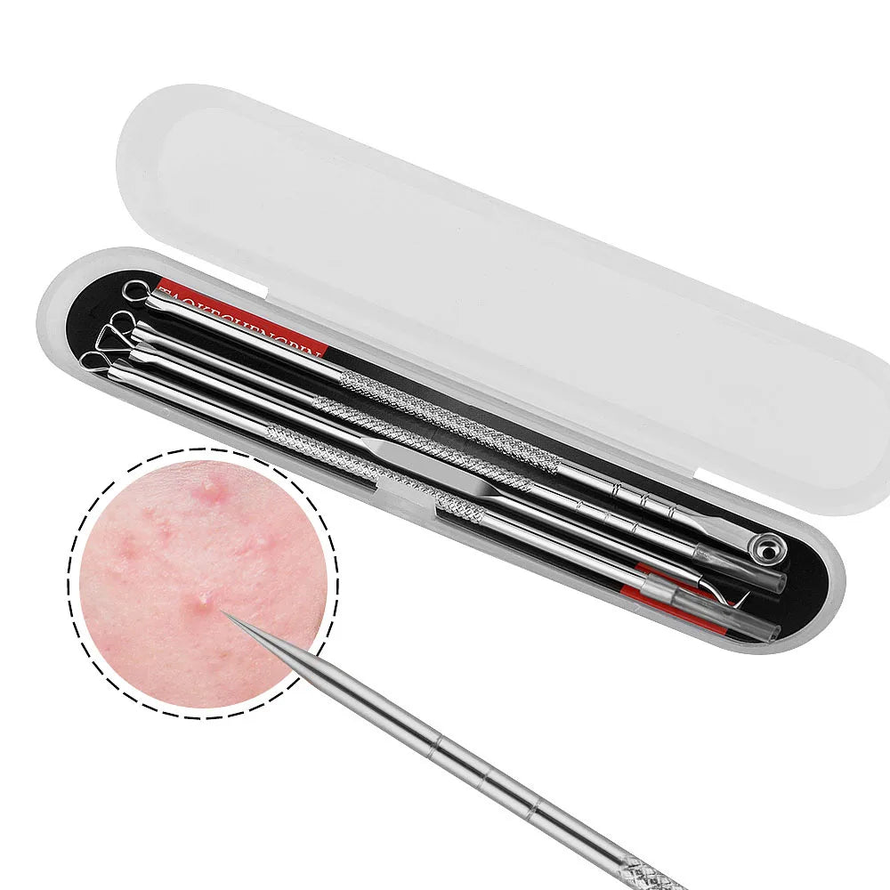 Pimples Blackhead Remover Clip Ultra-fine Tweezers Black Dots Blackhead Extractor Acne Needle Facial Cleaner Skin Care Tools