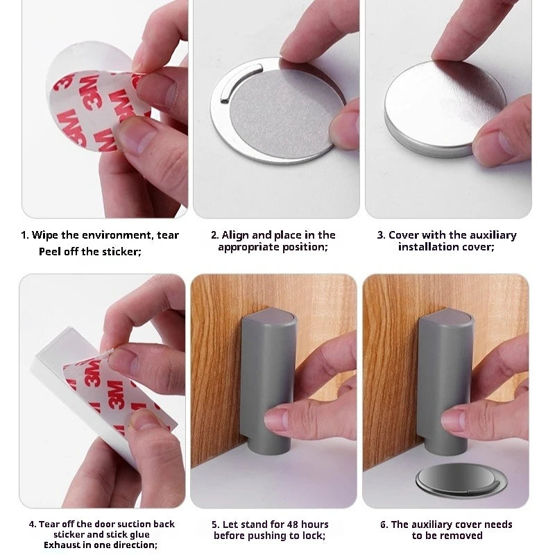 Door Top No Drilling Adjustable Suction Anti-collision Stopper Bedroom Door Strong Magnetic Household Door Collision