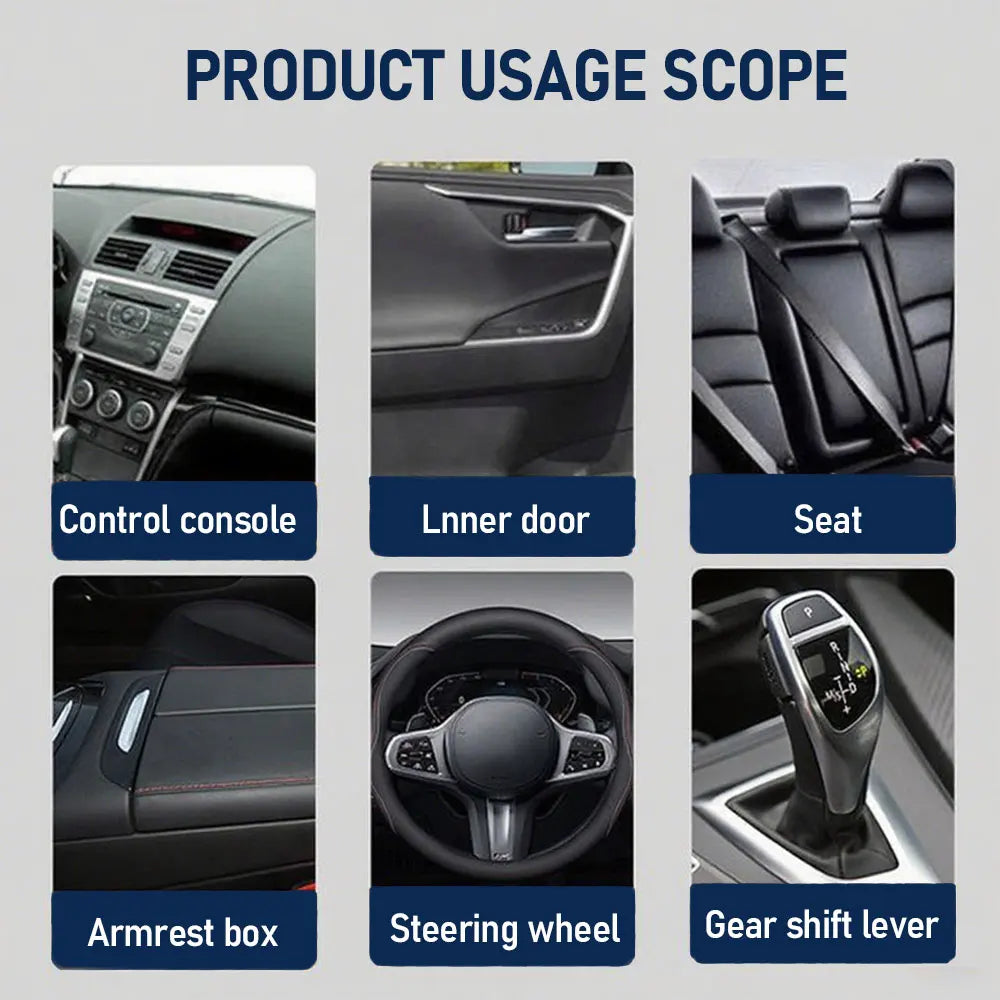 Car Interior Cleaner Brush Seats Ceiling Headliner Cleaner Leather Fabric Waterfree Multipurpose Auto Dash Plastic Cleaning Tool