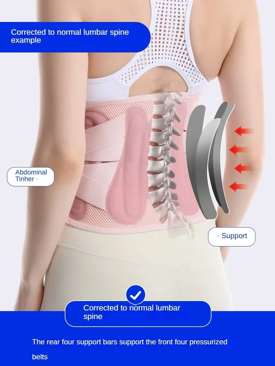 Adjustable Back Support Belt  Lumbar Support Breathable Lower Back Brace for Sciatica Scoliosis Herniated Disc Sciatica