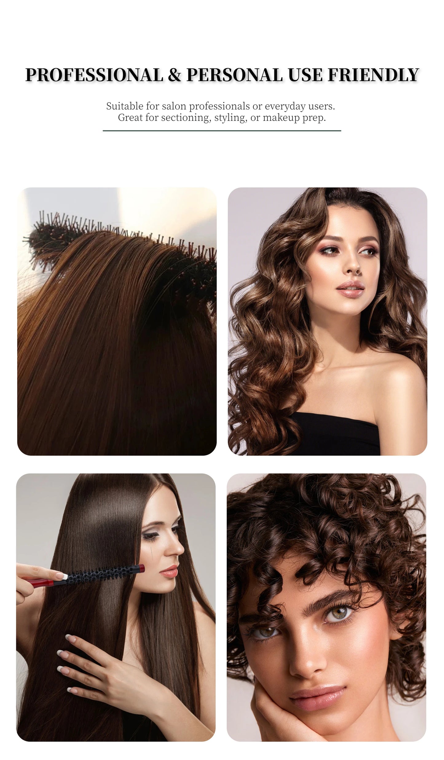 2/3Pcs Professional Small Round Hair Brush Set 8mm 11mm 16mm Hair Styling Brush Salon Curling Brush For Hairdrerssing Tool