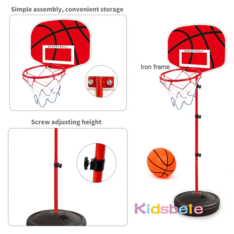 Toddler Adjustable Basketball Hoop 63-150CM Stand Rack for Kids Baby Outdoor Indoor Ball Sport Backboard Rim Shoot Children Toy