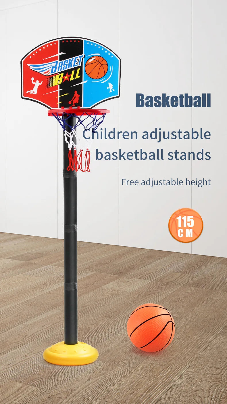Toddler Adjustable Basketball Hoop 52-115CM Stand Rack for Kids Baby Outdoor Indoor Ball Sport Backboard Rim Shoot Children Toy