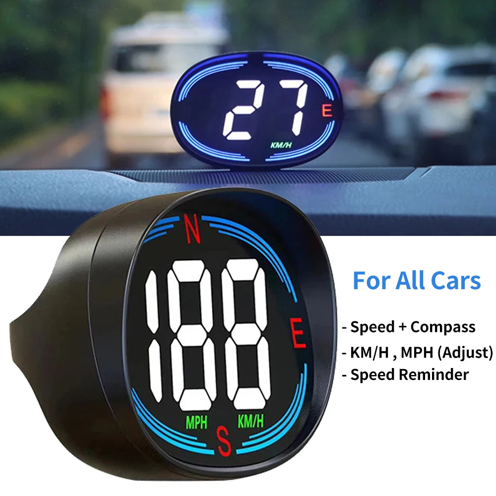 KWHUD H2 HUD Head Up Display GPS Digital Speedometer for Car Speed Gauge Meter MPH KM/H USB Plug&Play Auto Electronics Devices