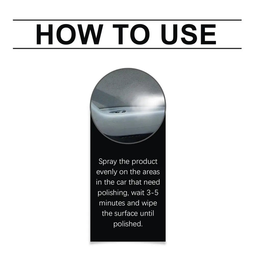 100ml Auto Interior Polish Car Shine Cleaner Interior Detailer Spray Protective Color Fading Repair Car Care Detailing Spray