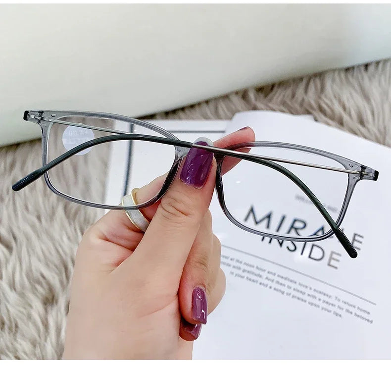 Anti-Blue Light Reading Glasses Full Frame Glasses for men and women radiation protection Square Optical Computer Glasses