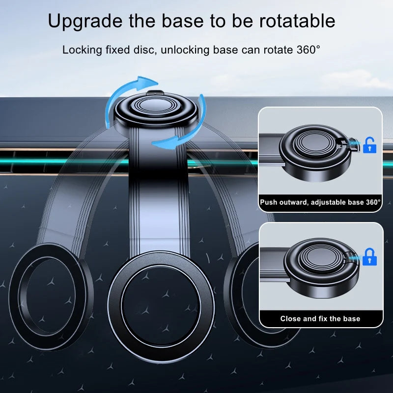 2026 New Magnetic Car Phone Mount,Bendable & Detachable Mount,Adjustable Angle ABS Magnetic Phone Holder,Dashboard Mount