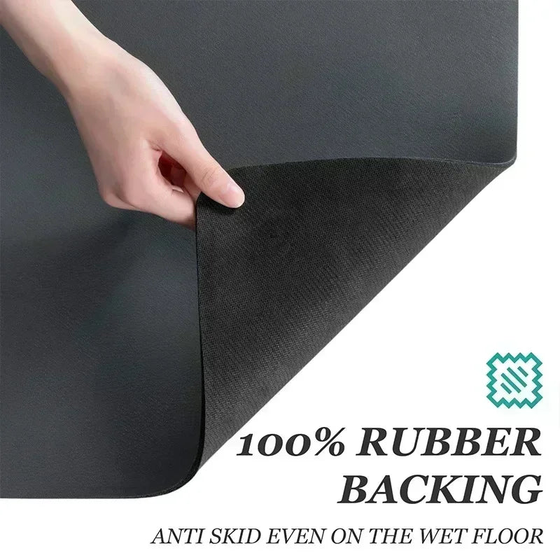 Non-Slip Bath Mat Diatomite Mat with Rubber Padding Soft Super Absorbent Bathroom Rug Foot Mat for Hallway Shower Toilet Mats