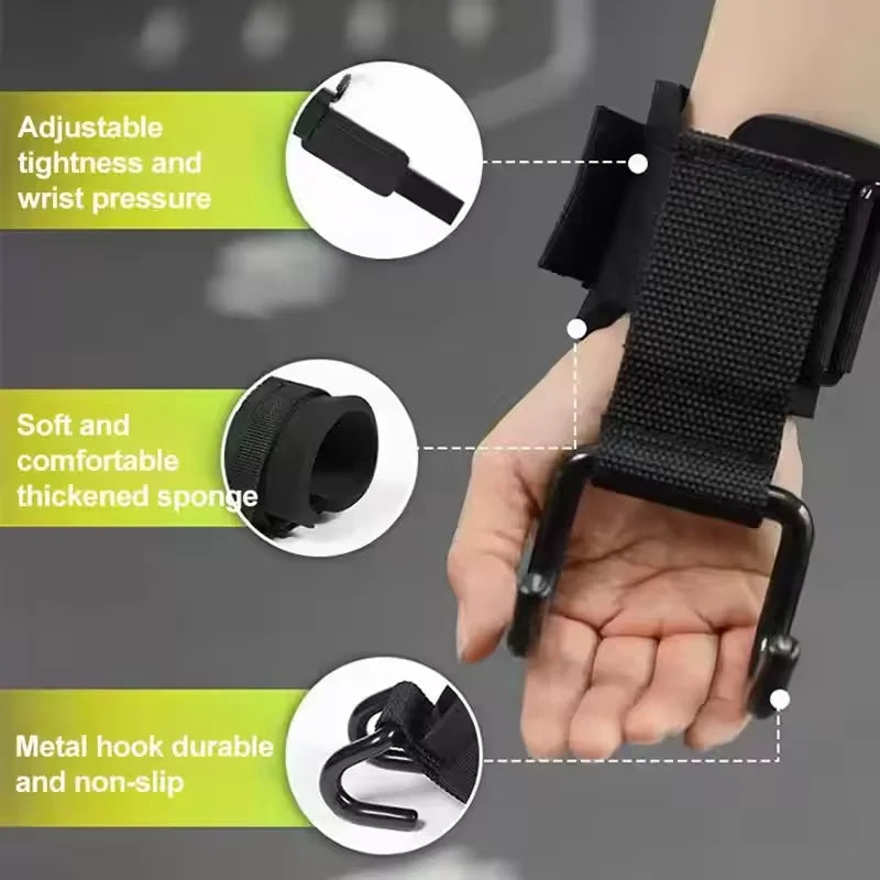 1/2pc Dumbbell Wrist Guard Non-Slip Weight Lifting Hooks  Of Deadlift Chin And Fitness Hook Training Pull-Up & Fitness Training