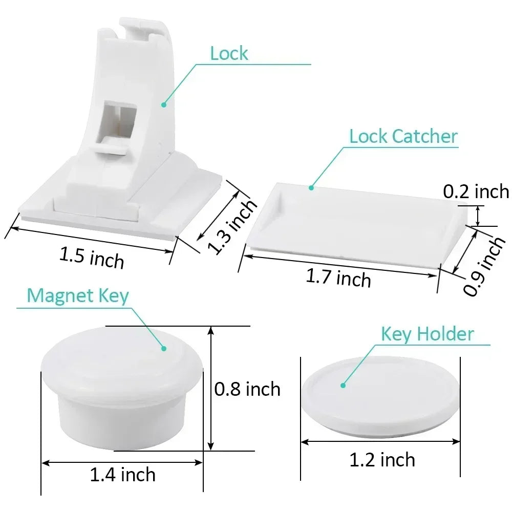Child Safety Lock with Magnetic Keep Your Kids Safe Children's Lock Ideal Drawer Cabinet Door Safety for Toddler Baby Protection