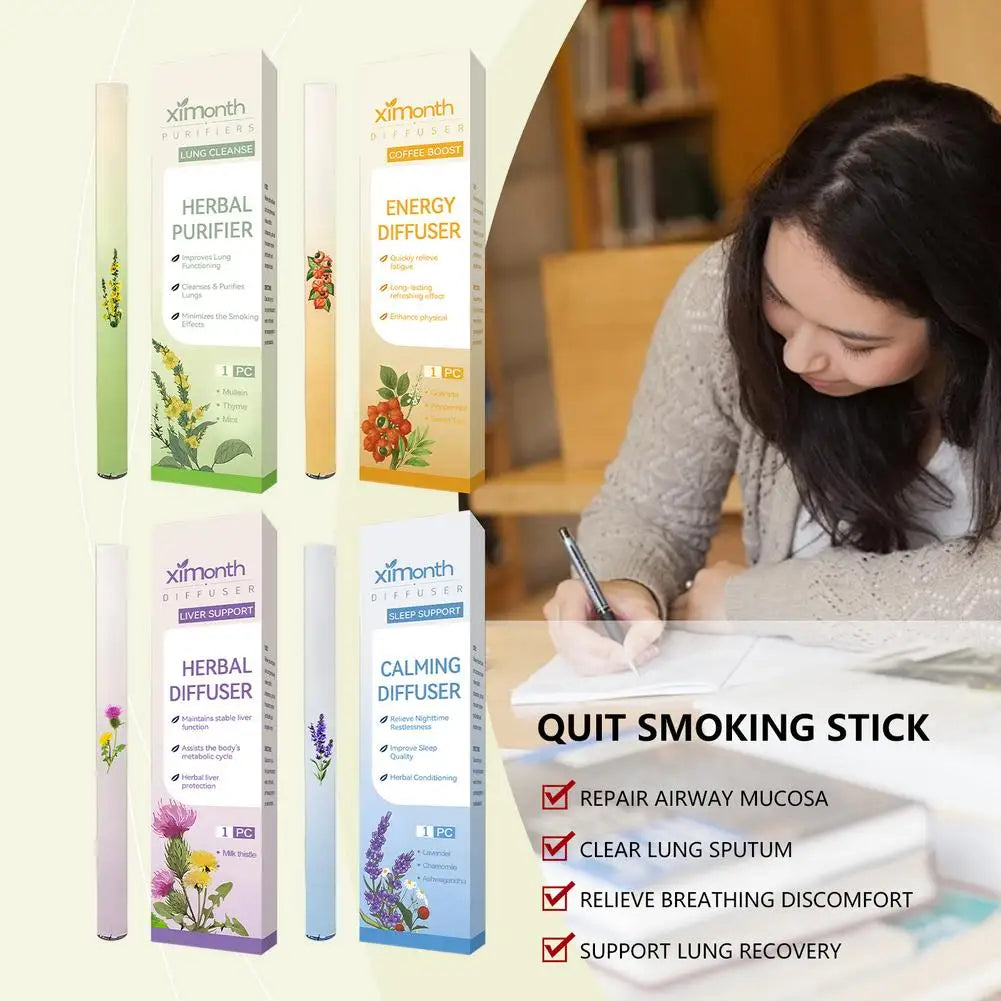 Ингаляционная палочка для носа Herbal Stop Horn, очищающая легкие и восстанавливающая слизистую оболочку дыхательных путей, снимает дискомфорт при дыхании.