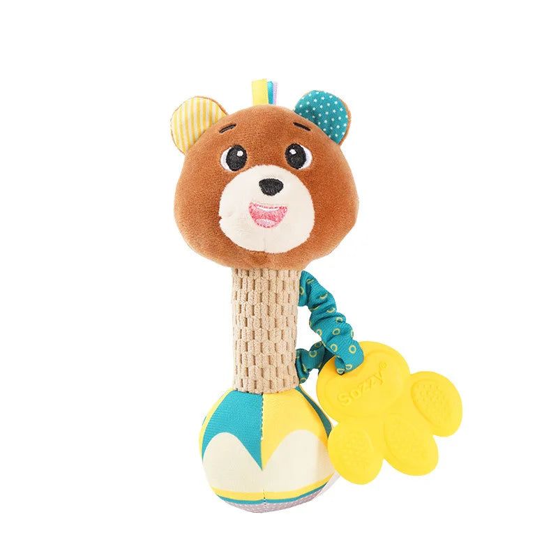 Baby Rattles Soft Hand Grab Sensory Shaker Teething Toys for BabiesSensory Plush Animal Toys for 0 12 Months Newborn Toys Gifts