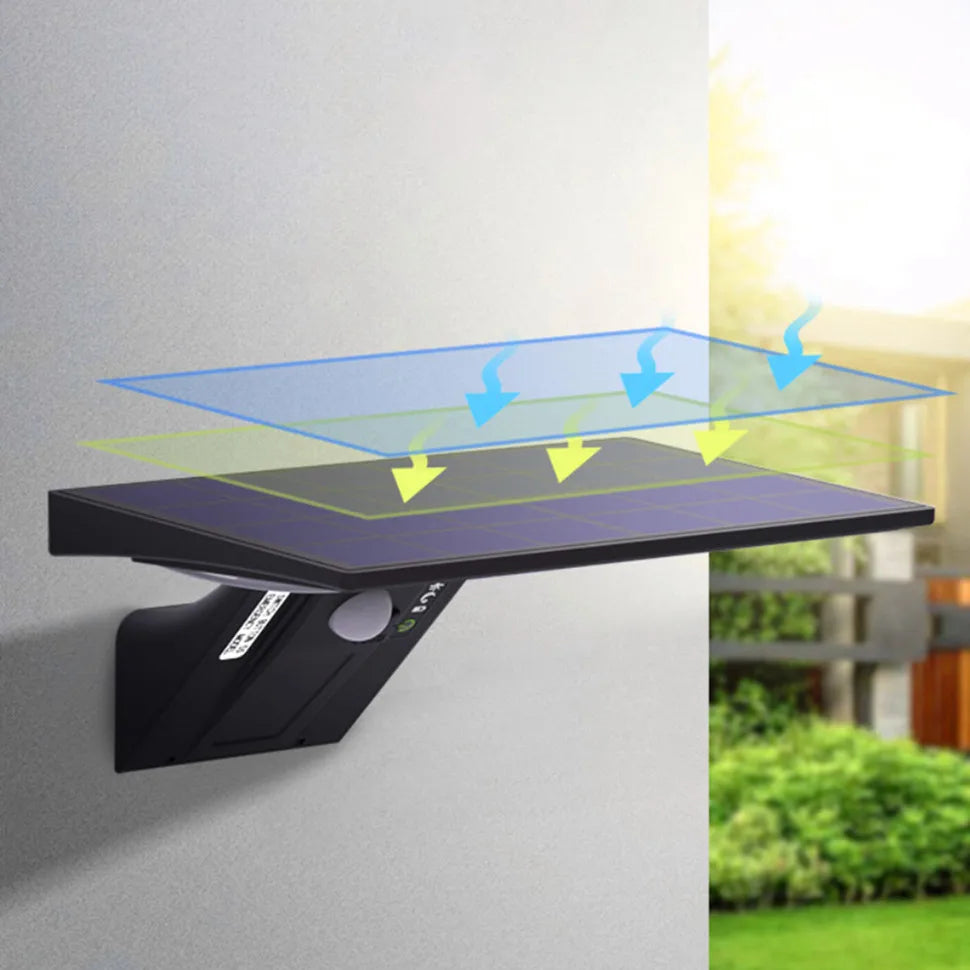 Solar Security Lights Solar Flood Lights Outdoor Waterproof with Motion Sensor 4 Modes 90 LEDs Wall Lights for Porch Yard Garden