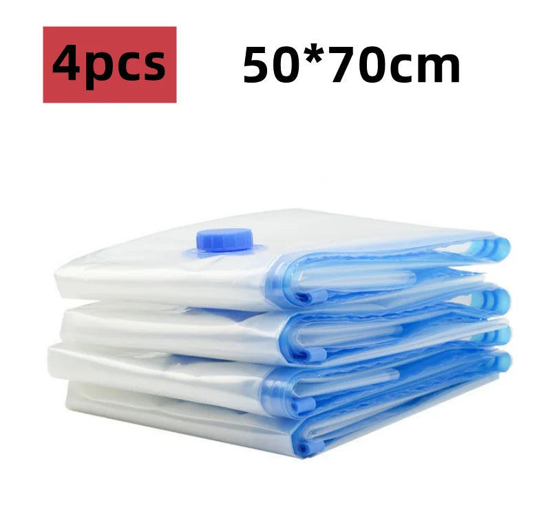 Vacuum Storage Bags More Space Save Compression Travel Seal Zipper for Clothes Pillows Bedding Closet Home Organizer