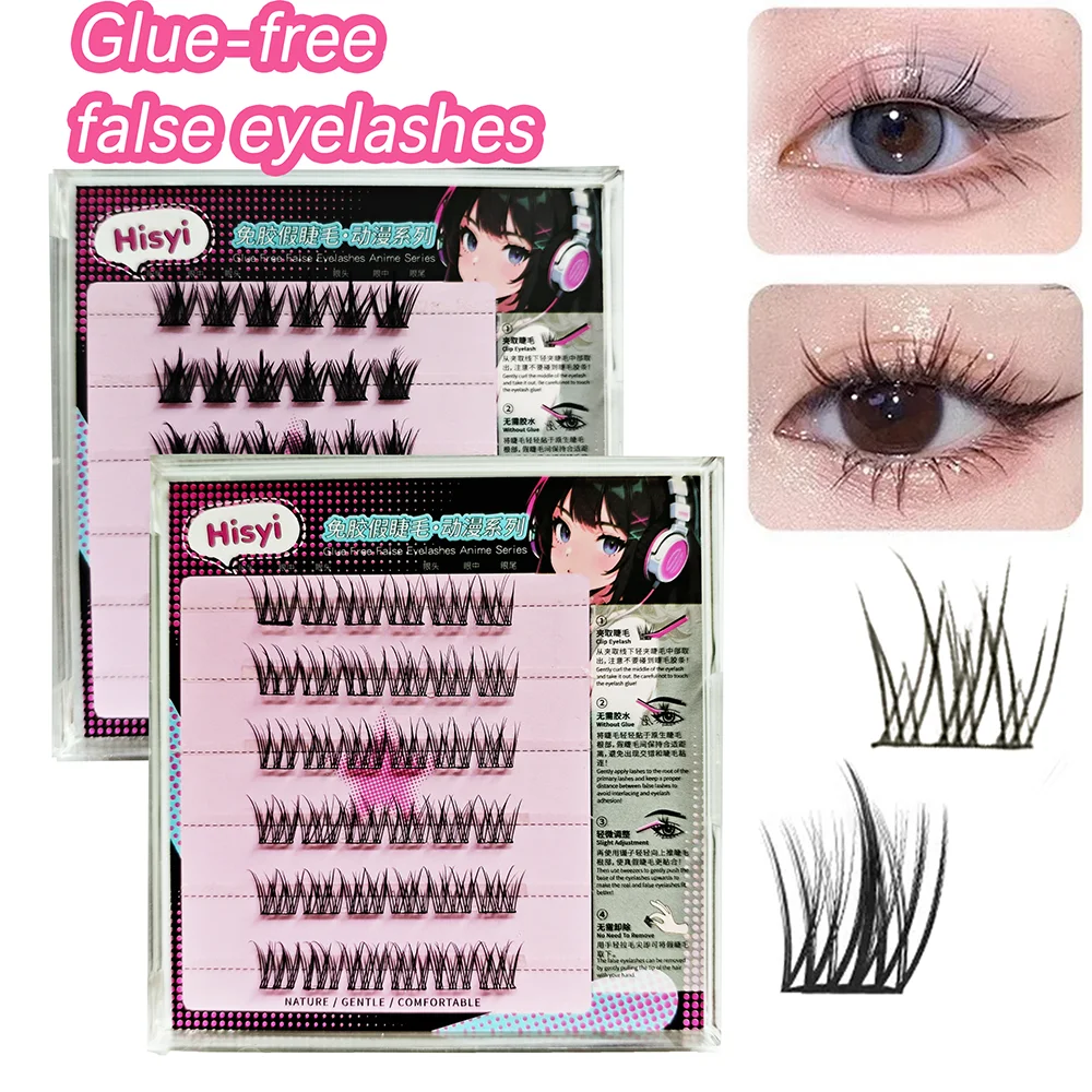 6Pairs Self-Adhesive Eyelash Kit – No Glue Needed, DIY Natural to Glam Look, Soft & Reusable, Certified for Global Beauty Users