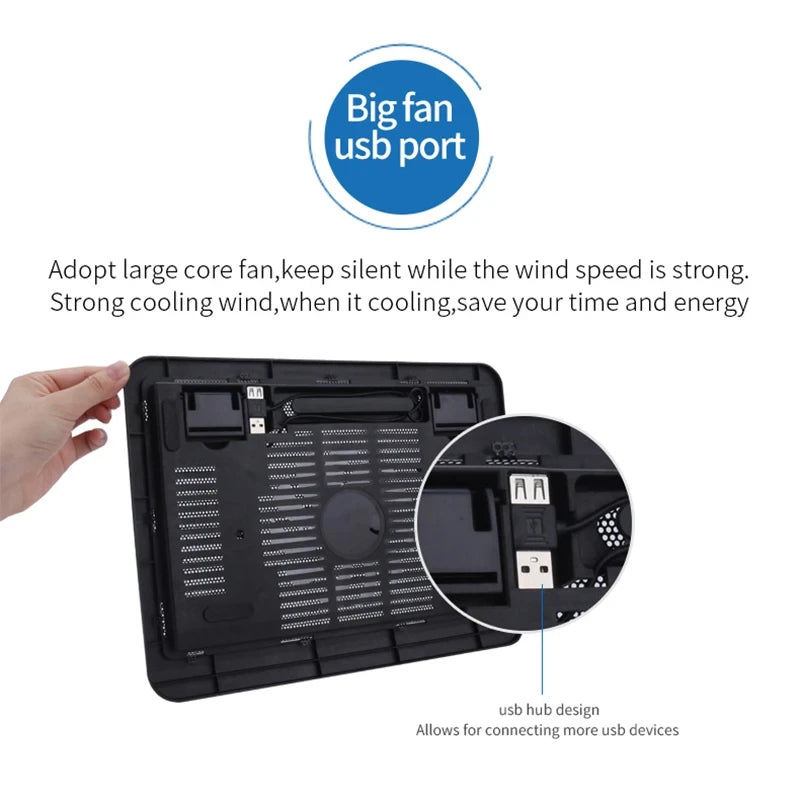 Universal Laptop Cooler Cooling Radiator Fan Cooler Stand Notebook Support Usb Port Air Extracting Cooling Holder Accessories