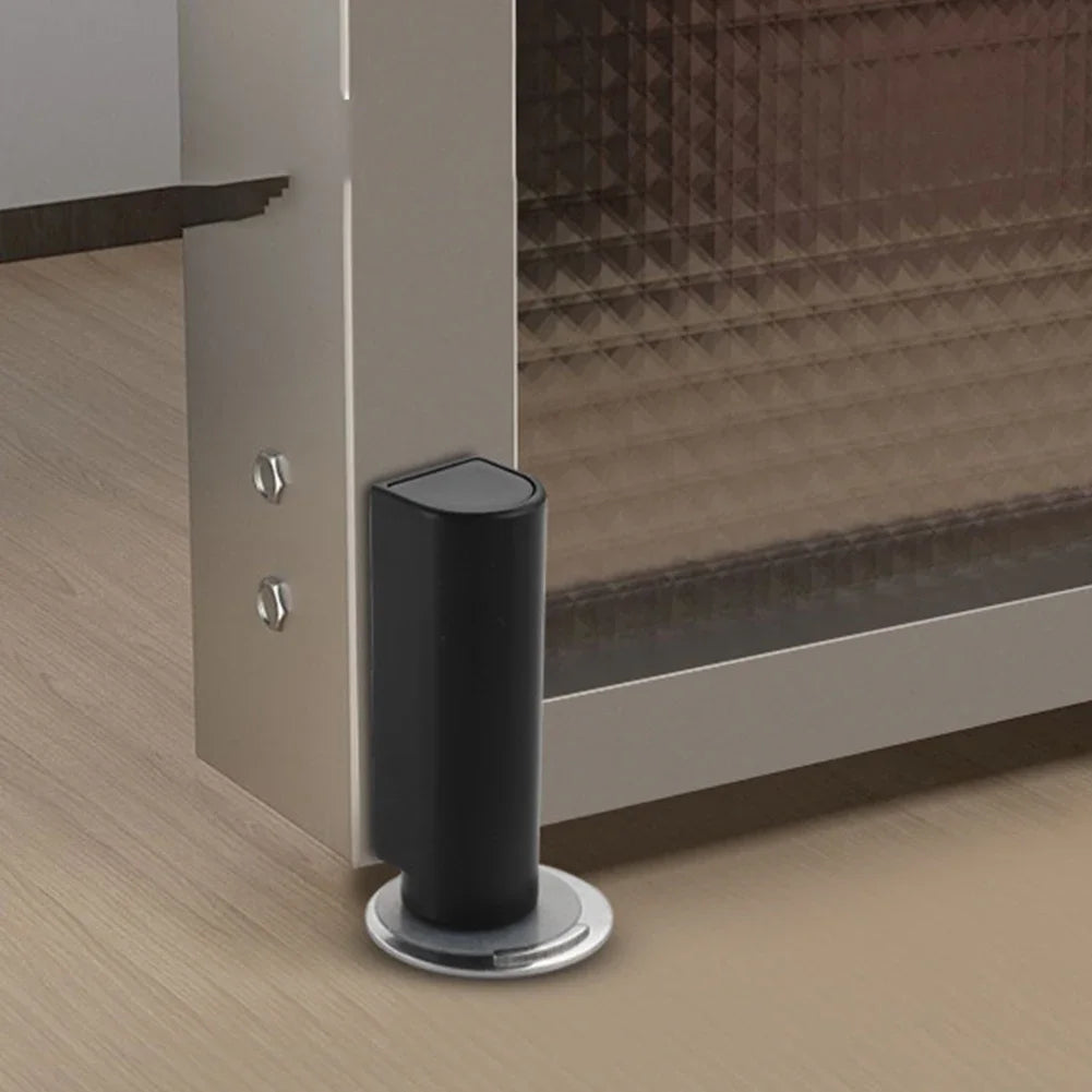Heavy Duty Magnetic Door Stopper Stainless Steel Doorstop Black Without Punching Door Suction Door Holder Door Hardware Touch