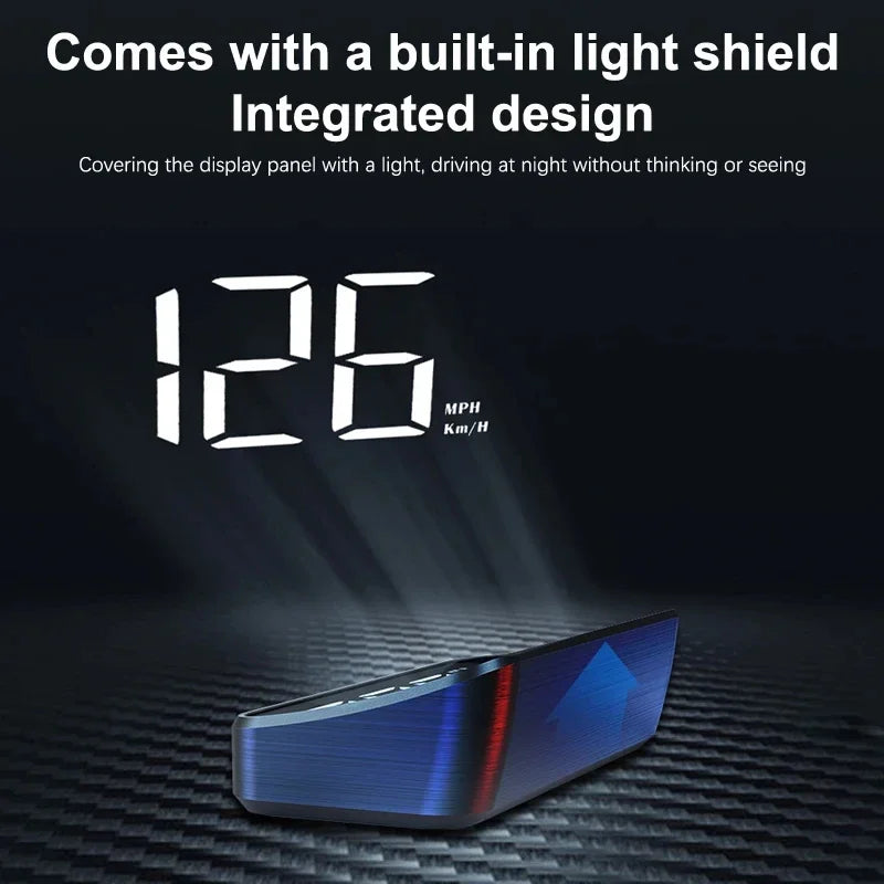 2026 In-vehicle Speedometer HUD Head Up Display Digital Speed Meter Windshield Projector Vehicles Truck Electronics Accessorie