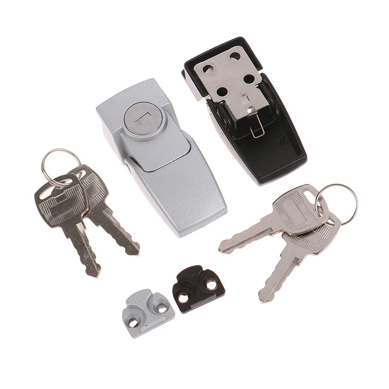 Cabinet Black Coated Metal Hasp Latch DK604 Security Toggle Lock With Two Keys