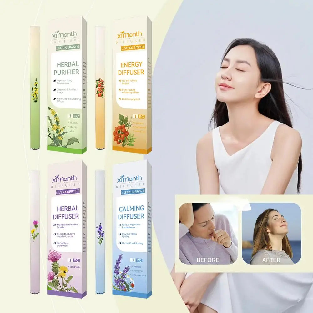 Ингаляционная палочка для носа Herbal Stop Horn, очищающая легкие и восстанавливающая слизистую оболочку дыхательных путей, снимает дискомфорт при дыхании.