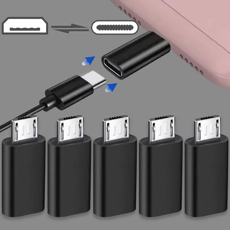 USB Type C To Micro USB Adapter for Phone Tablet Android Charger Data Cable Adapter Micro USB Female To TypeC Male OTG Converter