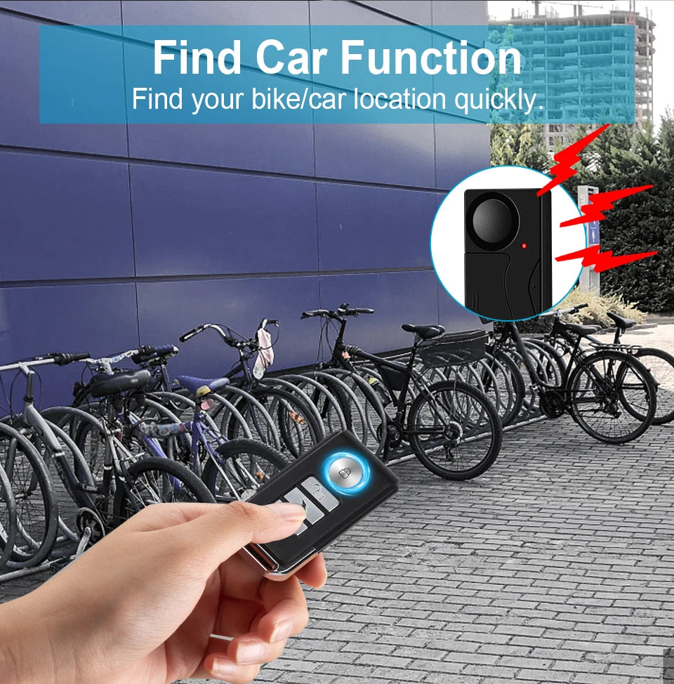 Wireless Vibration Alarm Door And Window Anti-Theft Alarm With Remote Control 110dB Motorcycle Bicycle Security Sensor System
