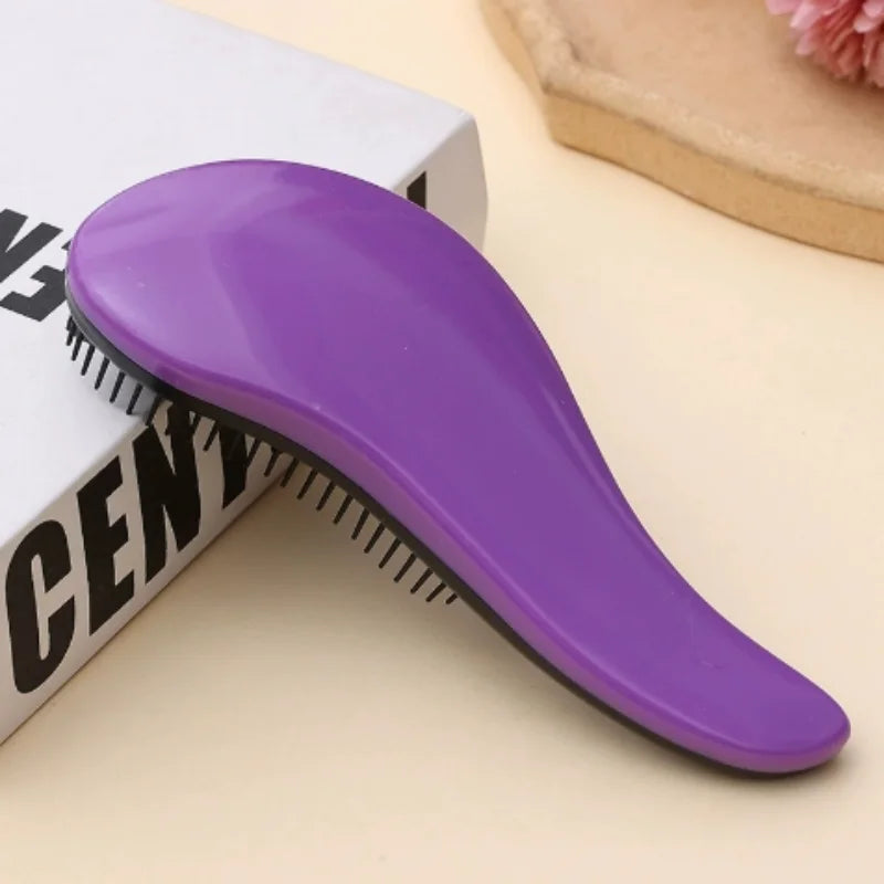 Antistatic massage brush winding shower massage brush wet hair curly brush salon hairdressing tool Special for real hair wigs