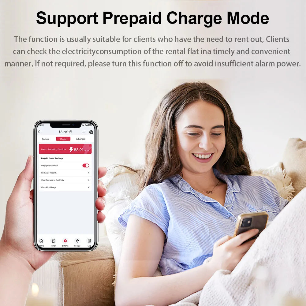 Tuya Smart WiFi Energy Meter – 1-50A Real-Time Power & Energy Monitoring, Home Assistant Compatible TONGOU