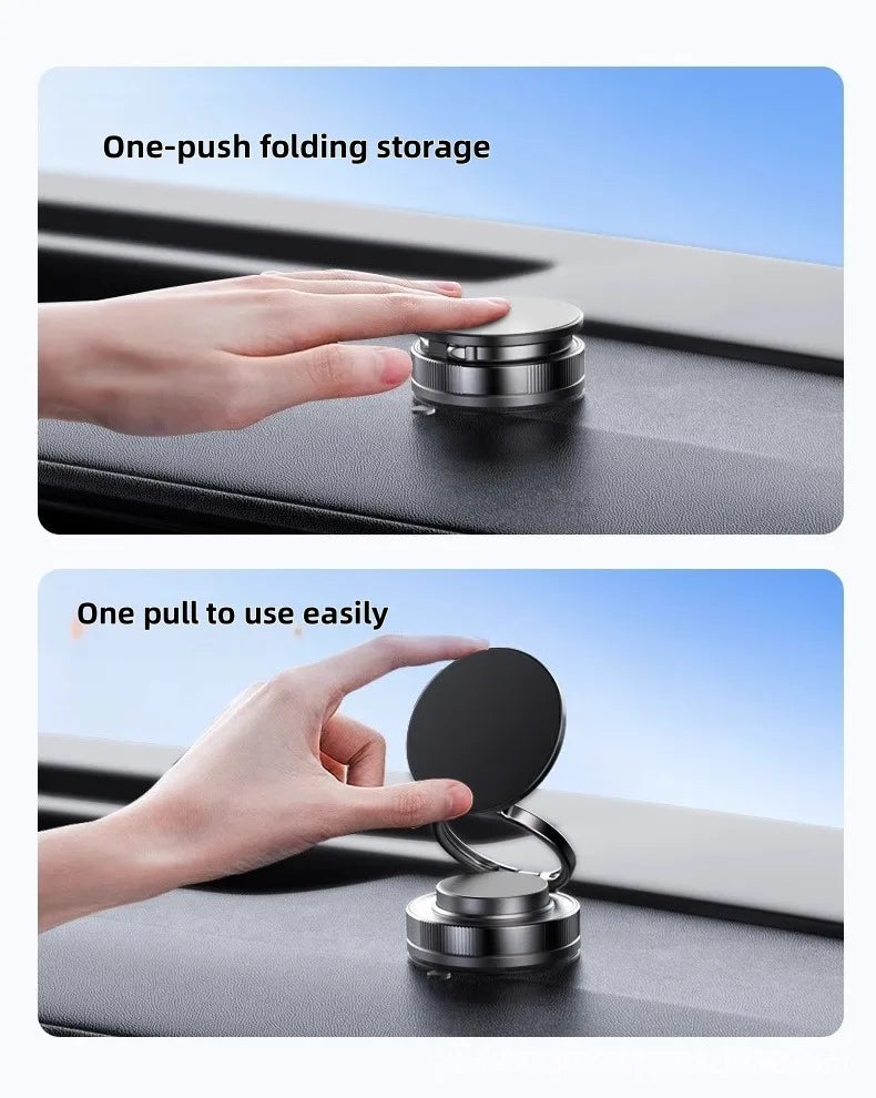 Car Mount Vacuum Magnetic Phone Holder 360° Adjustable Foldable Strong Suction Stand for GPS Phone Auto Dashboard Phone Support