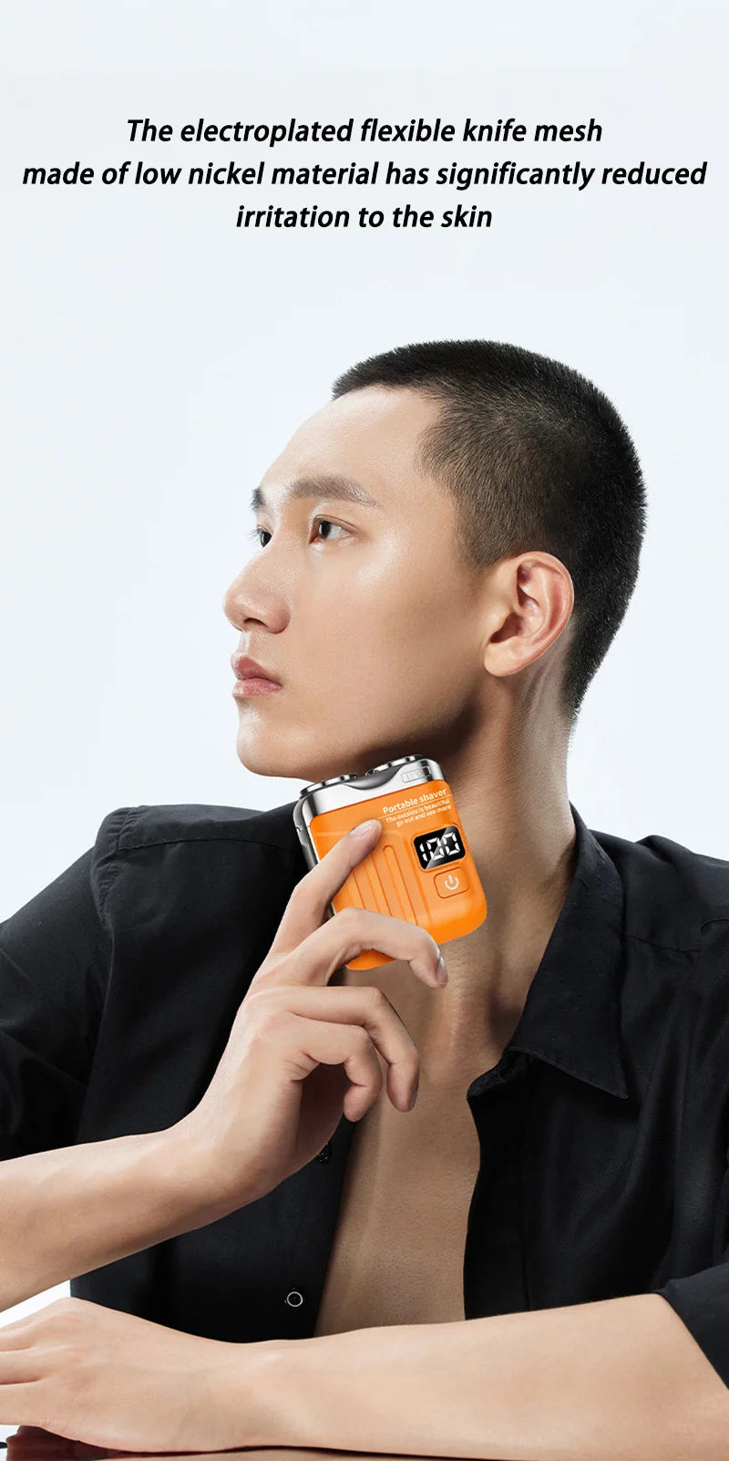Xiaomi Electric Smart Shaver Mini Dual Blade Digital Display Rechargeable Shaver Household Car Shaver Powerful Men's Gift Shaver