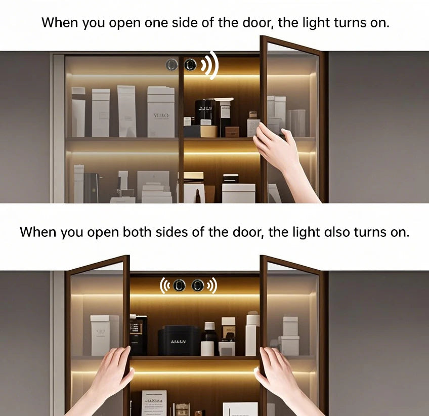 LED Strip Sensor Switch DC12 24V Touch/PIR Motion/Dual Door Sensor for Cabinet Closet & Drawer DIY Shelf Showcase Lighting
