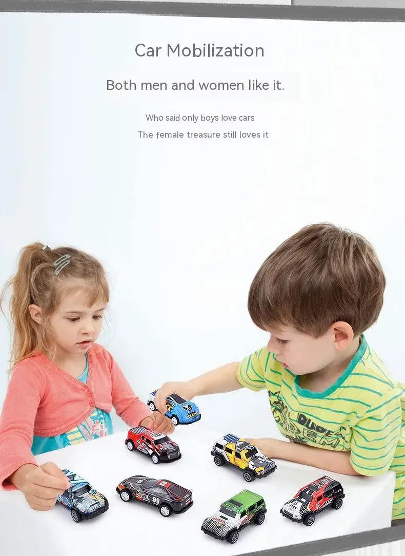 New Children Stunt Car Model Alloy Body Pull Ejection Jumping Mini Cars Simulation Diecast Vehicle Collectible Toy For Kids Gift
