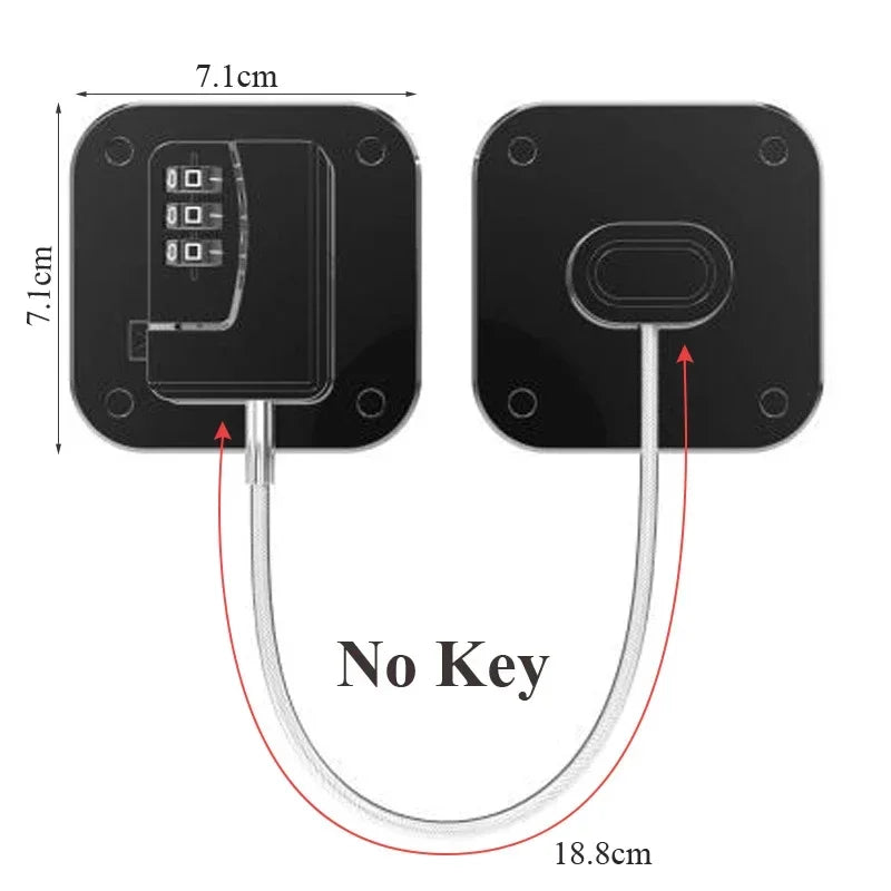 1 Pcs Child Safety Lock Cabinet Fridge Door Lock Stainless Steel Cable Protection Kids Baby Home Window Lock Strong Fix  מנעול