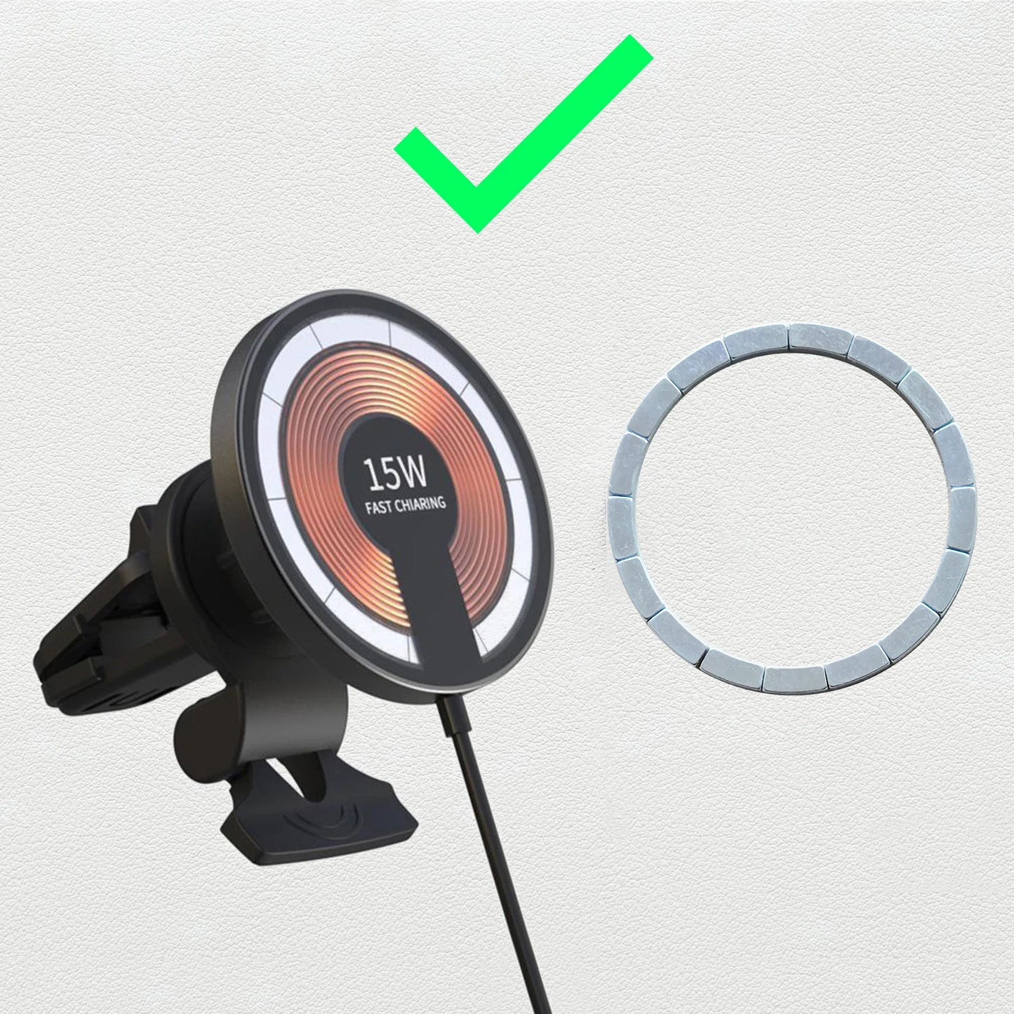 1/2 Pcs Strong Magnet For Magsafe Wireless Charger Transmitter Mobile Phone Magnetic Car Mount Holder inside Magnets Ring 4mm