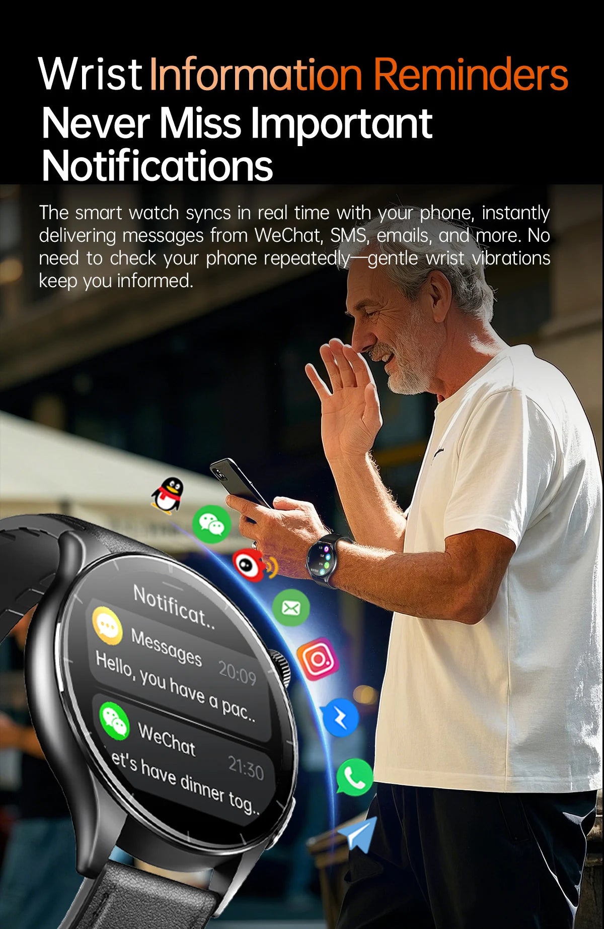 2025 New NFC+ECG+PPG Health Smart Watch BMI Fat Heart Rate Blood Pressure Watch 380mAh BT Call IP68 Waterproof Sports Bracelet